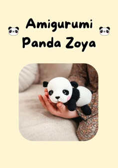 Patrón de Amigurumi: Panda Zoya, dulce y encantador