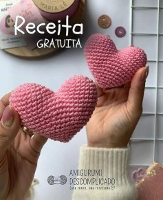 Patrón de corazón de ganchillo fácil y gratuito