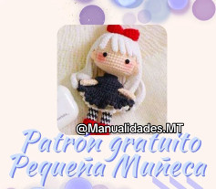 Patrón de crochet para muñeca pequeña con vestido