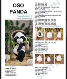 Patrón de crochet para un adorable oso panda amigurumi