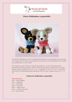 Patrón de ganchillo para hacer un perro Chihuahua adorable