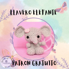 Patrón de Llavero Elefante en Crochet Gratis
