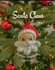 Patrón de Santa Claus a Crochet para Navidad