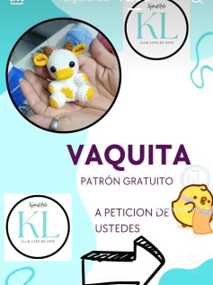 Patrón de Vaquita Amigurumi Gratis para Tejido a Crochet