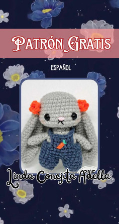 Patrón gratis de conejita adorable en español