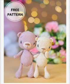 Patrón Gratis de Ositos de Peluche Amigurumi