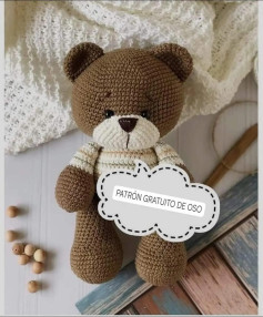 Patrón gratuito para tejer un oso de peluche adorable