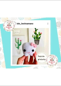 Pequeño elefante de ganchillo con patrón gratis