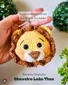 Receita de Chaveiro Leão Theo: Passo a Passo Completo