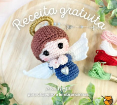 Receita gratuita de anjinho para chaveiro e lembrancinhas