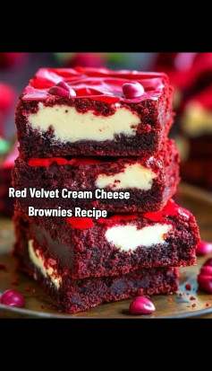 Red Velvet Cream Cheese Brownies