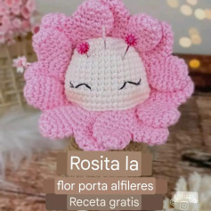 Rosita la flor porta alfileres Receta gratis