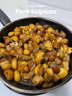 Savory Pork Salpicao with Garlic Mushroom Delight