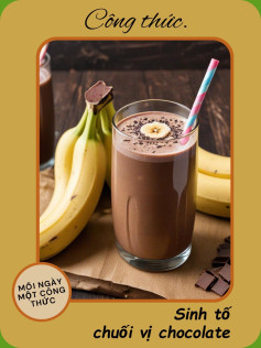 Sinh Tố Chuối Chocolate Mát Lạnh, Ngọt Ngào