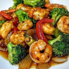 Spicy Honey-Garlic Shrimp & Broccoli Delight