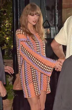 Stylish Crochet Dress with Vibrant Colors and Patterns