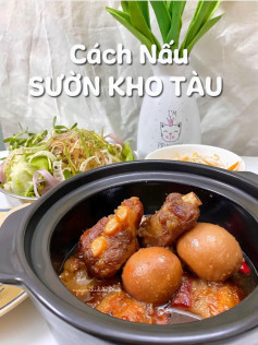Sườn Kho Tàu Nước Dừa Thơm Ngọt Đậm Đà
