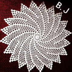 Toalhinha Crochê Espiral Elegante com Padrão Intricado