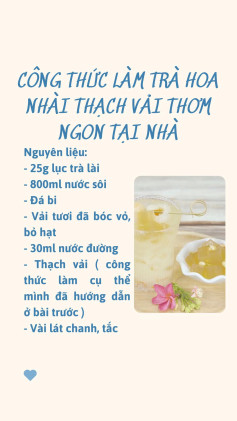Trà Hoa Nhài Thạch Vải - Mát Lạnh Ngọt Ngào