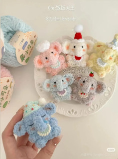 Voi con len bông xù