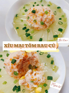 Xíu Mại Tôm Rau Củ Ngọt Mềm Dinh Dưỡng Cho Bé