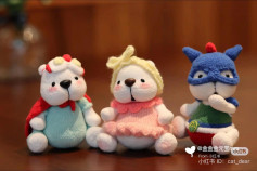 Adorable Crochet Bears Trio in Playful Outfits