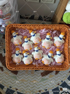 Adorable Crochet Chickens in a Basket for Handmade Gifts