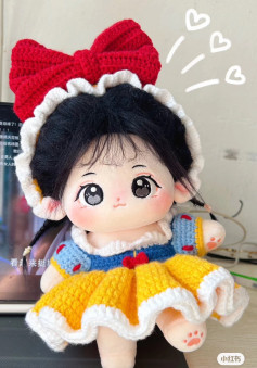 Adorable Crochet Doll Pattern with Colorful Outfit and Bow