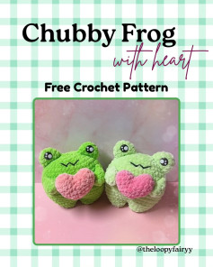 Adorable Crochet Pattern: Chubby Frog with Heart Design
