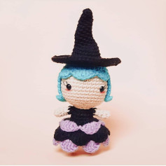 Adorable Crochet Witch Doll Pattern for Halloween Fun