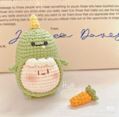 Adorable Dinosaur Amigurumi with Detachable Carrot Accessory Crochet Pattern