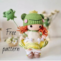 Adorable Frog Princess Amigurumi Free Crochet Pattern