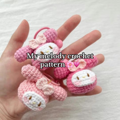 Adorable My Melody Crochet Pattern Keychains Tutorial