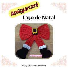 Amigurumi: Lindo Laço de Natal em Crochê