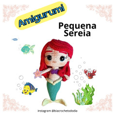 Amigurumi Pequena Sereia: Receita de Crochê Detalhada Passo a Passo