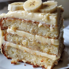 Banana Bliss Cake with Creamy Cheese Frosting