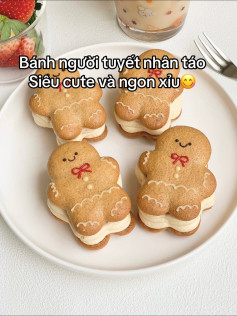 Bánh Người Tuyết Nhân Táo Ngọt Ngào Giáng Sinh