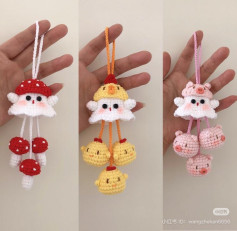 Búp bê nấm len xinh xắn cho những người yêu thích thủ công