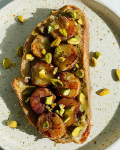 Caramelized Banana Pistachio Delight on Sourdough
