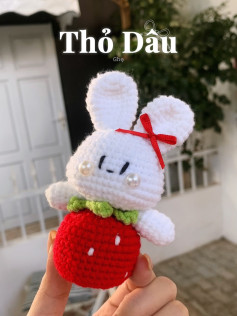 Chart móc khoá thỏ Dâu 🍓