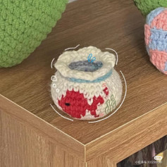 Chart móc len bể cá nhỏ xinh với cá vàng đáng yêu