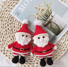 Chart móc len búp bê ông già Noel đáng yêu cho Giáng Sinh