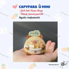 Chart móc len Capybara ú dễ thương và đơn giản