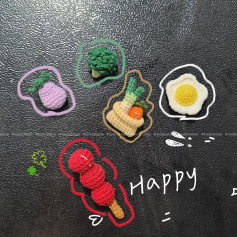 Chart móc len hình rau củ và đồ ăn dễ thương