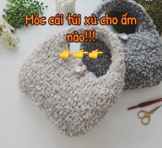 Chart móc túi xù dễ thương cho ngày lạnh thêm ấm áp