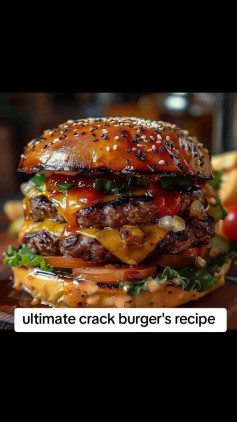 Cheesy Bacon Delight Burger with Secret Parmesan Twist