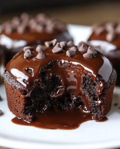 Chocolate lava fudge filled cupcakes
