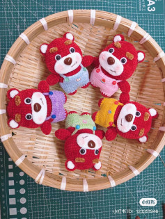 Colorful Crochet Bears in a Basket: A Cute Handmade Collection