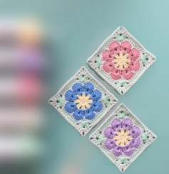 Colorful Crochet Flower Squares for Creative Home Decor