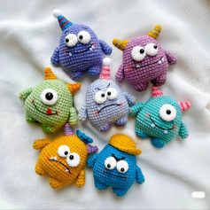 Colorful Crochet Monster Friends for Playful Creativity